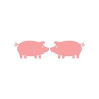 pig logo design icon vector