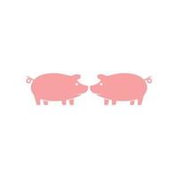 pig logo design icon vector