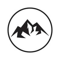 vector de diseño de logotipo de icono de montaña