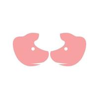 pig logo design icon vector