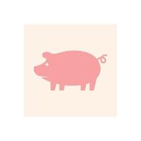 pig logo design icon vector