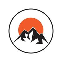 vector de diseño de logotipo de icono de montaña