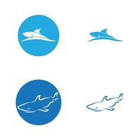 logo de ilustración de tiburón vector