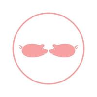 pig logo design icon vector