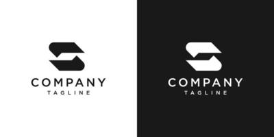 Creative Letter S Monogram Logo Design Icon Template White and Black Background vector