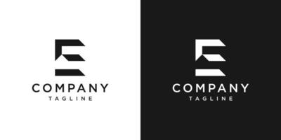 Creative Letter E House Monogram Logo Design Icon Template White and Black Background vector