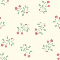 Cranberry pattern. Berry pattern for kitchen decor and textiles. vector