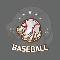 logotipo de béisbol para el deporte vector