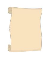 Illustration of a sheet of parchment on a white background. vector