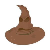 Sorting hat illustration isolated on white background. vector