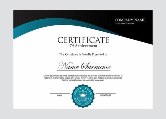 Certificate of Appreciation template, certificate of achievement, awards diploma template