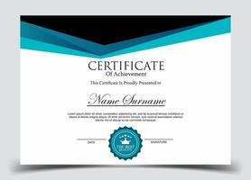 Certificate of Appreciation template, certificate of achievement, awards diploma template vector