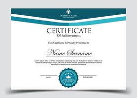 Certificate of Appreciation template, certificate of achievement, awards diploma template vector