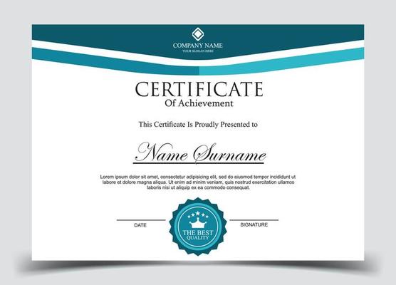 Certificate of Appreciation template, certificate of achievement, awards diploma template