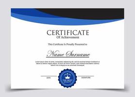 Certificate of Appreciation template, certificate of achievement, awards diploma template vector