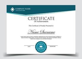 Certificate of Appreciation template, certificate of achievement, awards diploma template vector