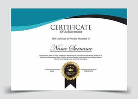 Certificate of Appreciation template, certificate of achievement, awards diploma template vector