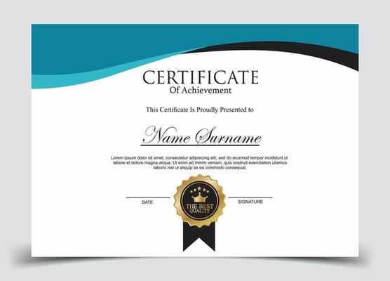 Certificate of Appreciation template, certificate of achievement, awards diploma template