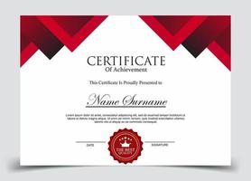 Certificate of Appreciation template, certificate of achievement, awards diploma template vector