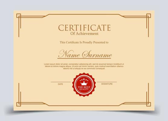 Certificate of Appreciation template, certificate of achievement, awards diploma template