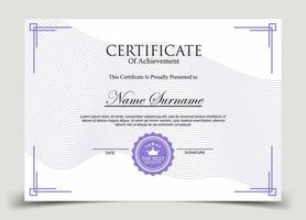 Certificate of Appreciation template, certificate of achievement, awards diploma template vector