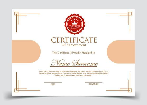 Certificate of Appreciation template, certificate of achievement, awards diploma template