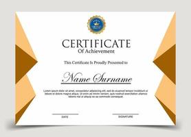 Certificate of Appreciation template, certificate of achievement, awards diploma template vector