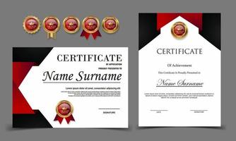 plantilla de certificado de reconocimiento, certificado de logros, plantilla de diploma de premios vector
