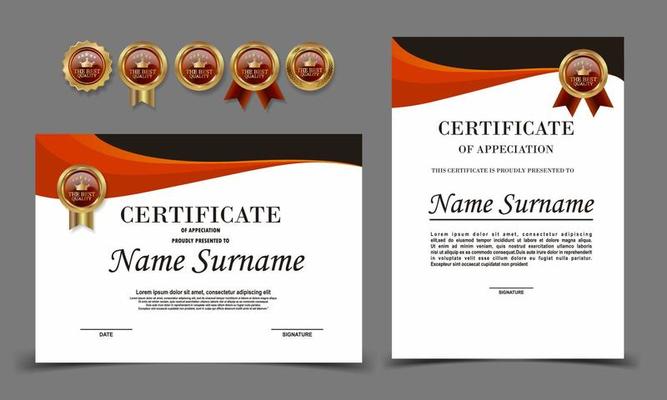 Certificate of Appreciation template, certificate of achievement, awards diploma template