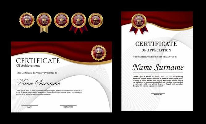 Certificate of Appreciation template, certificate of achievement, awards diploma template