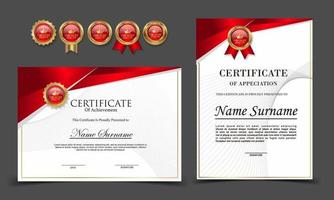 Certificate of Appreciation template, certificate of achievement, awards diploma template vector