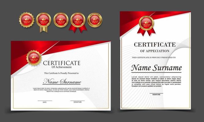 Certificate of Appreciation template, certificate of achievement, awards diploma template