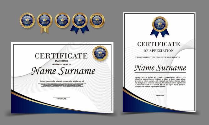 Certificate of Appreciation template, certificate of achievement, awards diploma template