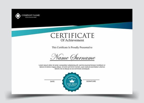 Certificate of Appreciation template, certificate of achievement, awards diploma template