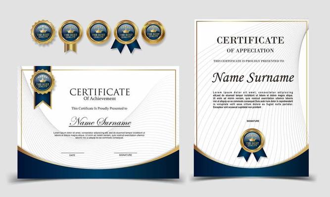 Certificate of Appreciation template, certificate of achievement, awards diploma template