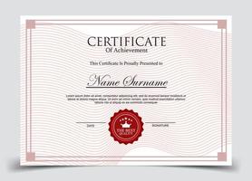 Certificate of Appreciation template, certificate of achievement, awards diploma template vector