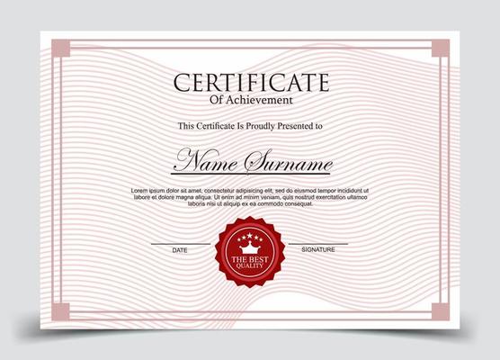 Certificate of Appreciation template, certificate of achievement, awards diploma template