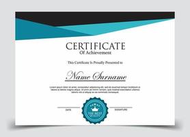 Certificate of Appreciation template, certificate of achievement, awards diploma template vector