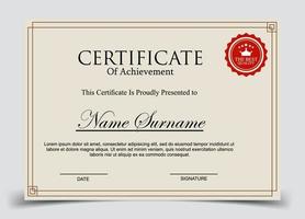 Certificate of Appreciation template, certificate of achievement, awards diploma template vector