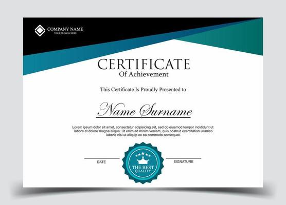 Certificate of Appreciation template, certificate of achievement, awards diploma template