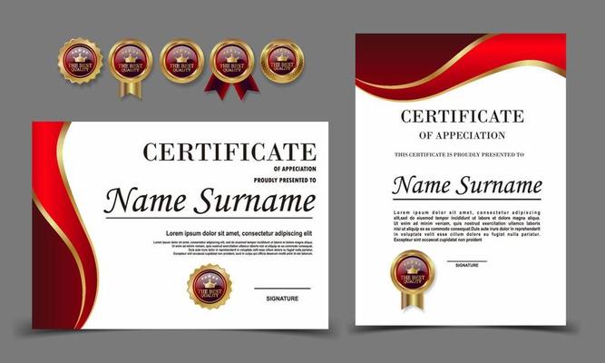 Certificate of Appreciation template, certificate of achievement, awards diploma template