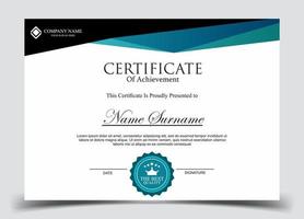 Certificate of Appreciation template, certificate of achievement, awards diploma template vector