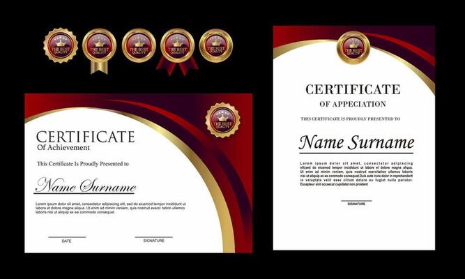 Certificate of Appreciation template, certificate of achievement, awards diploma template