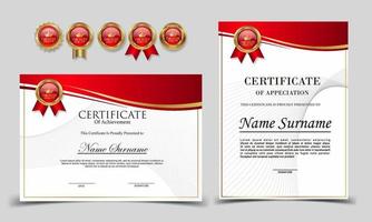 Certificate of Appreciation template, certificate of achievement, awards diploma template vector