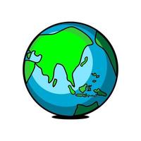EARTH VECTOR ON WHITE BACKGROUND