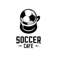 café de fútbol, taza de café vector
