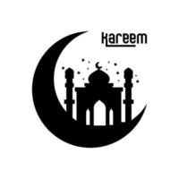 MOSQUE, MOON AND STARS vector