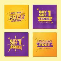 Buy One Get One Social Media Promotion Template vector