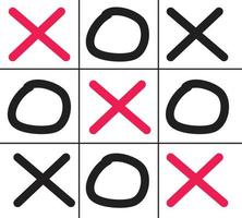 icono del juego tictactoe. estilo plano símbolo del juego signo de tictac. vector