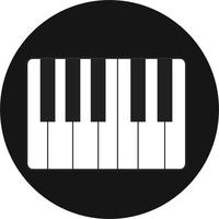 pictograma de teclado musical. icono de la música signo de teclado de música de dibujos animados. símbolo de la música vector